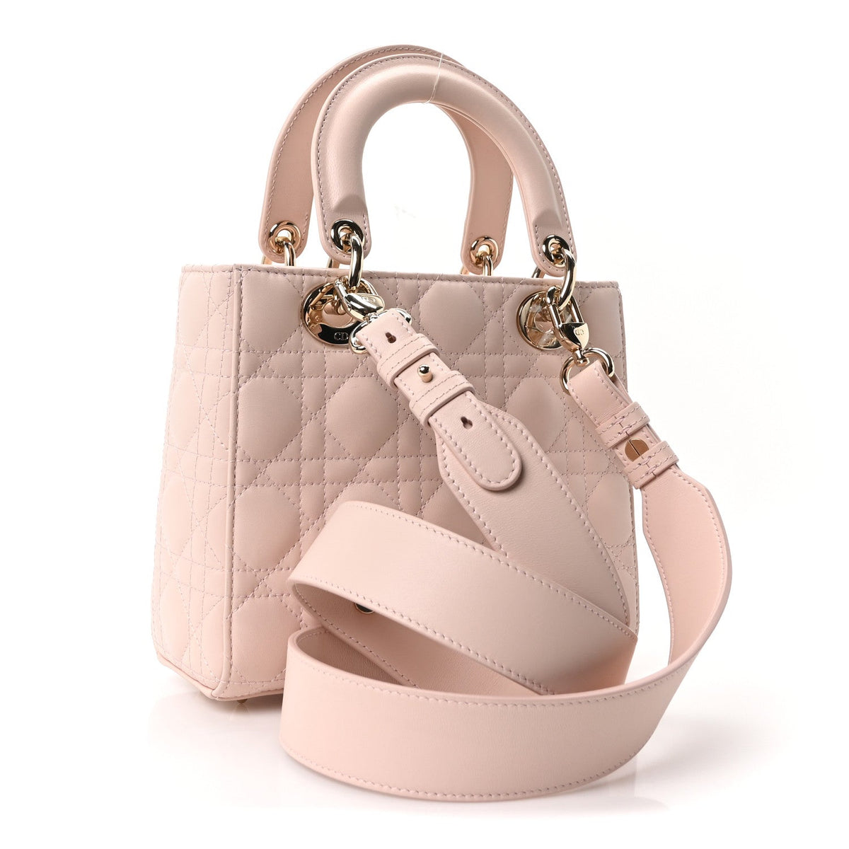 Lambskin Cannage Small My ABCDior Lady Dior Light Pink wholesalehk.shop