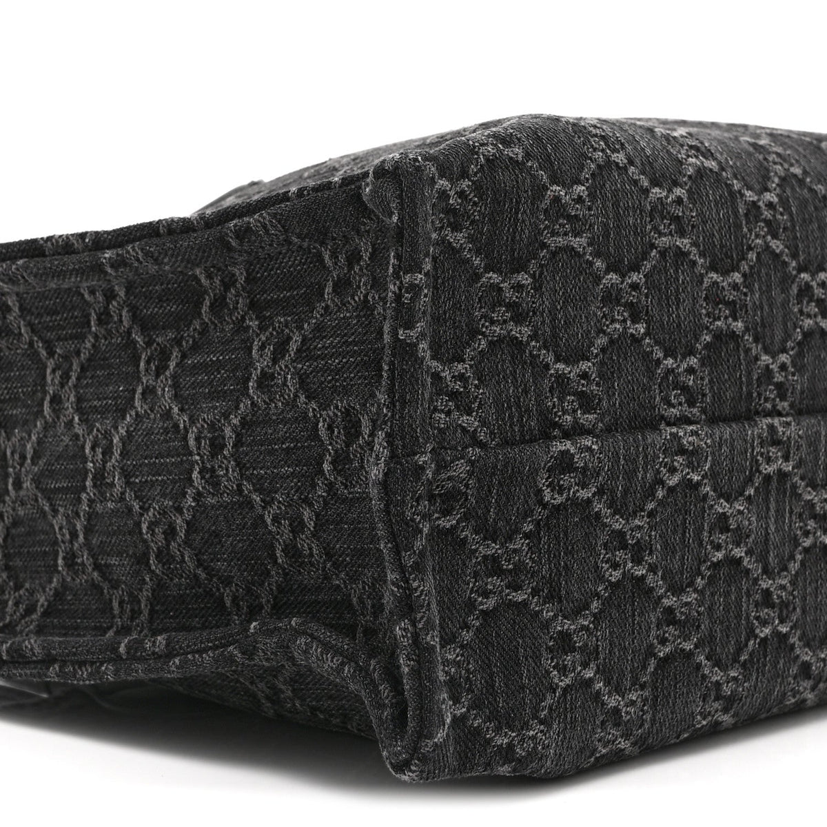 Denim Ophidia GG Monogram Tote Medium Black Grey wholesalehk.shop