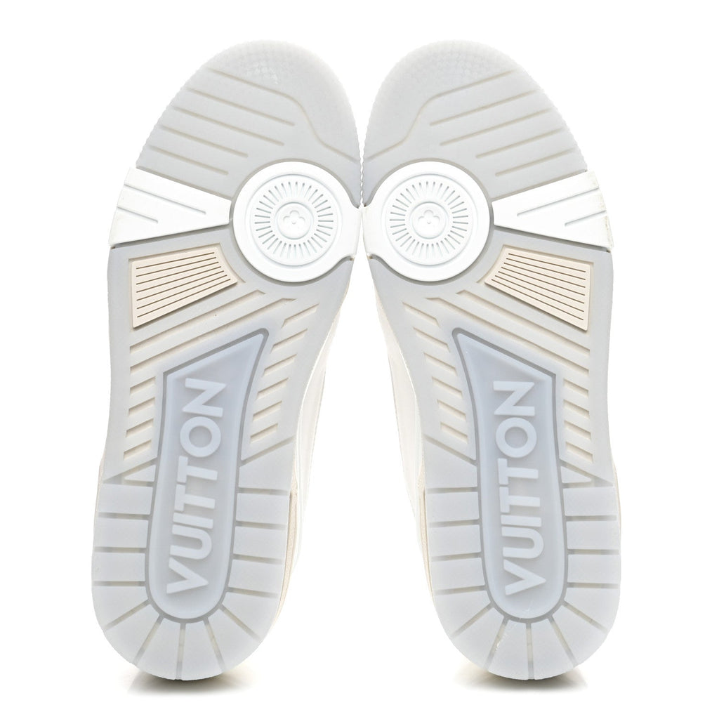 Grained Calfskin Womens LV Trainer Sneakers 37 White £¨ Direct shipment via from wholesalehk.shop