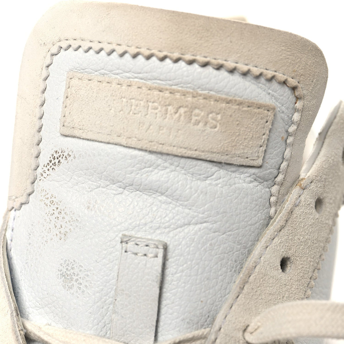 Calfskin Suede Goatskin Bouncing Sneakers 39 White wholesalehk.shop