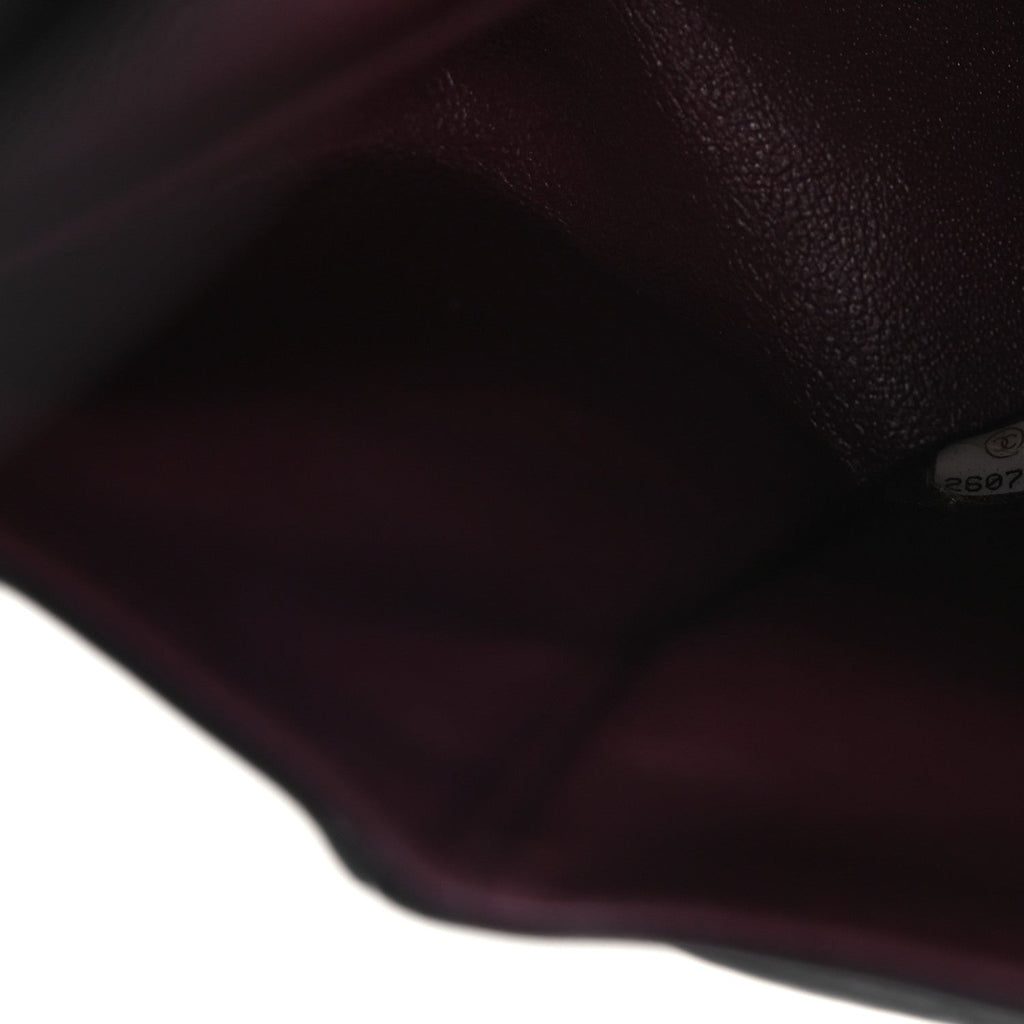 Lambskin Quilted Medium Double Flap Black wholesalehk.shop