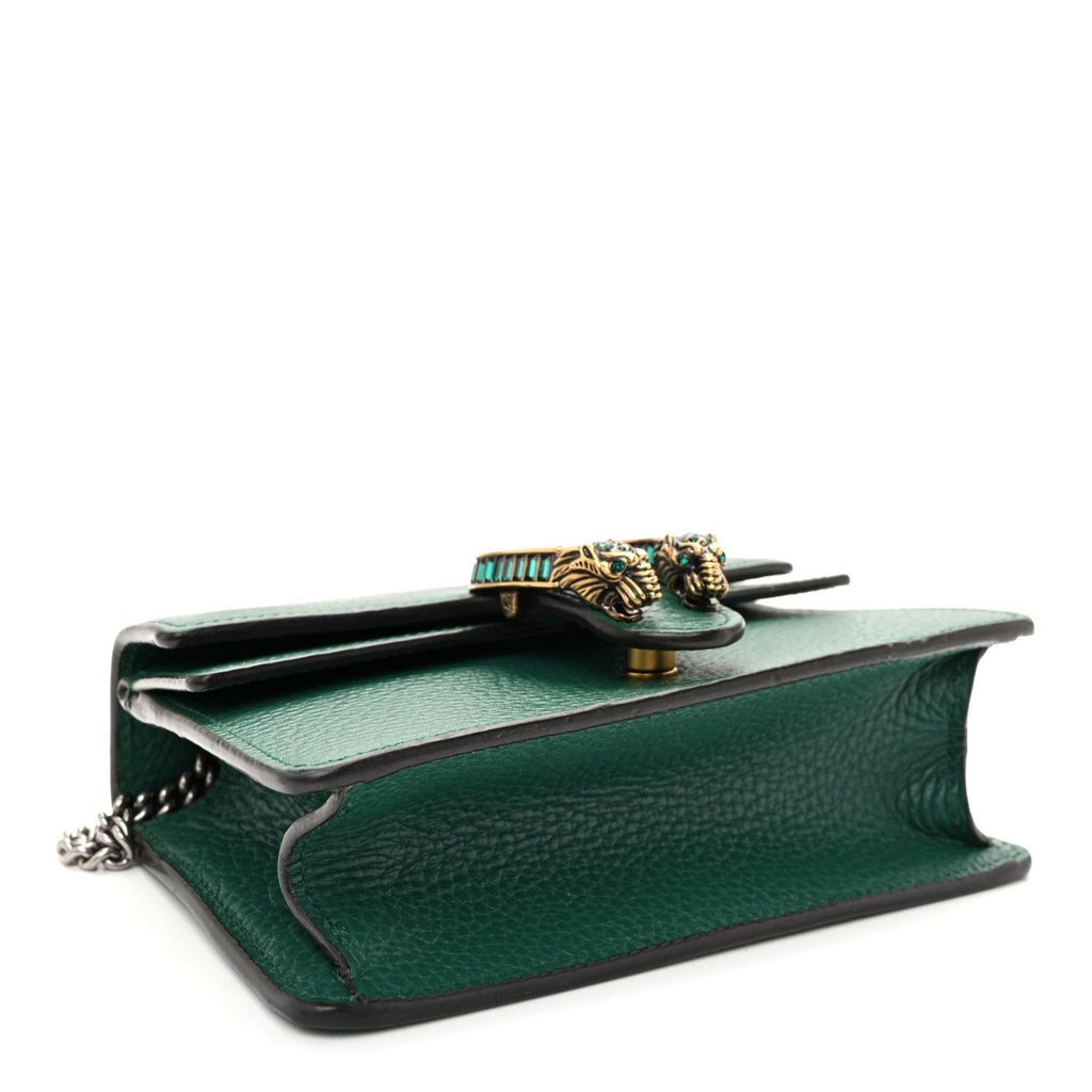 Dollar Calfskin Crystal Mini Dionysus Top Handle Bag Emerald wholesalehk.shop