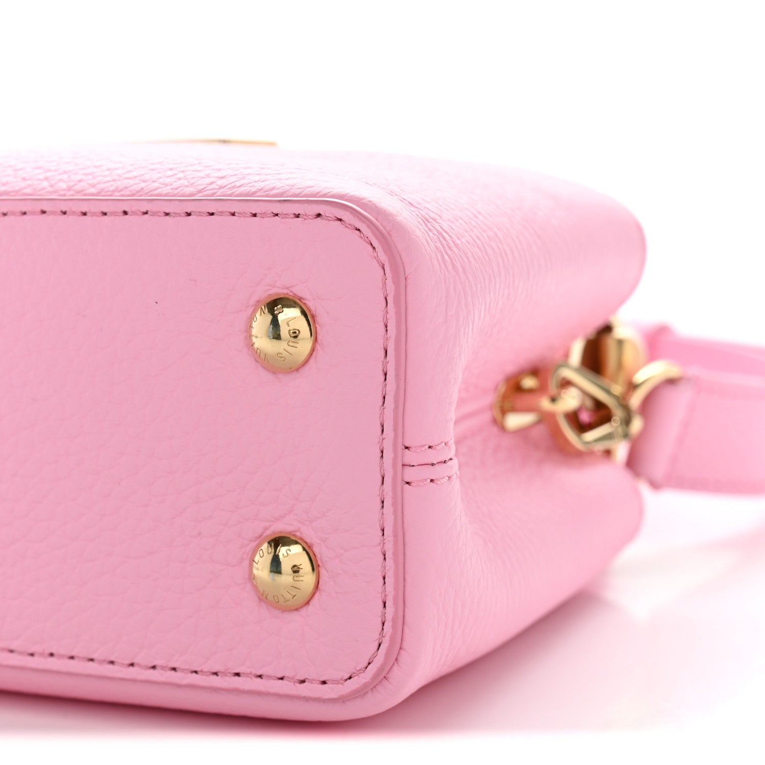 Taurillon Embellished Flower Handle Capucines Mini  Marshmallow Pink £¨ Direct shipment via from wholesalehk.shop