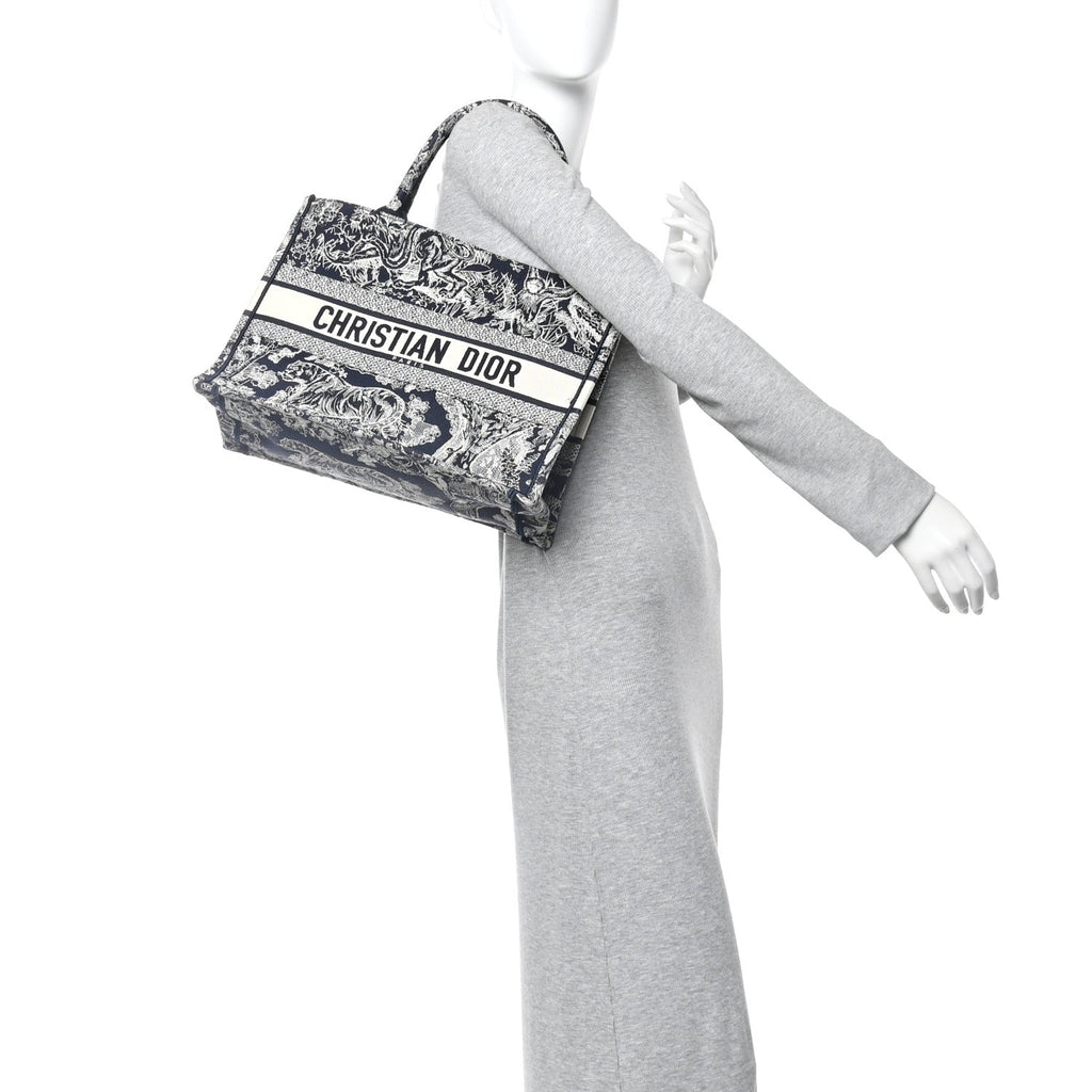 Canvas Embroidered Medium Dioriviera Toile De Jouy Book Tote Blue £¨ Direct shipment via from wholesalehk.shop