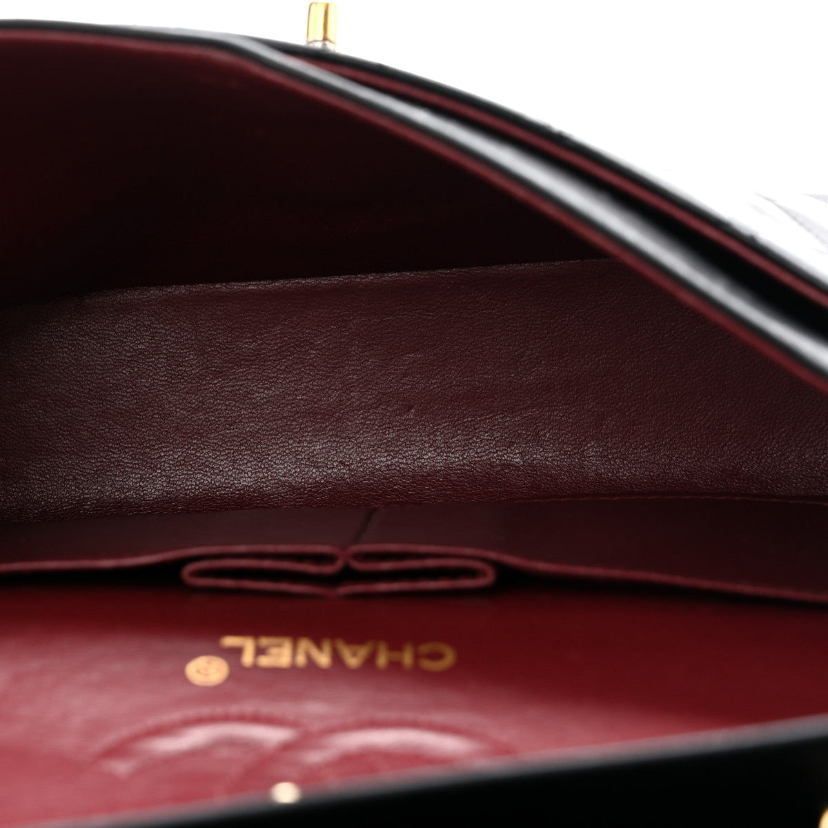 Lambskin Quilted Small Double Flap Black wholesalehk.shop