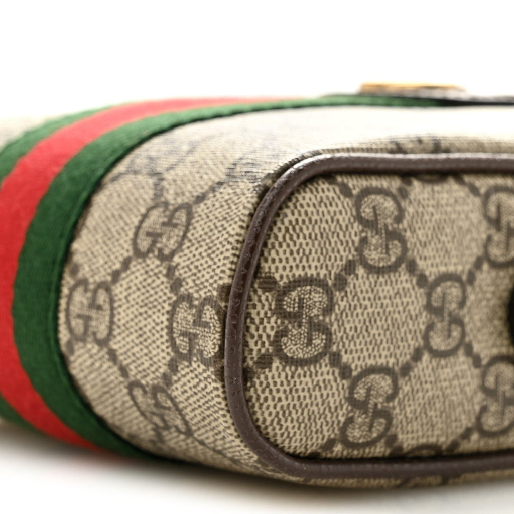 GG Supreme Monogram Web Mini Ophidia Messenger Brown wholesalehk.shop