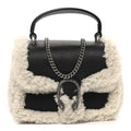 Sakai Be Green Calfskin Shearling Mini Dionysus Top Handle Bag Black wholesalehk.shop