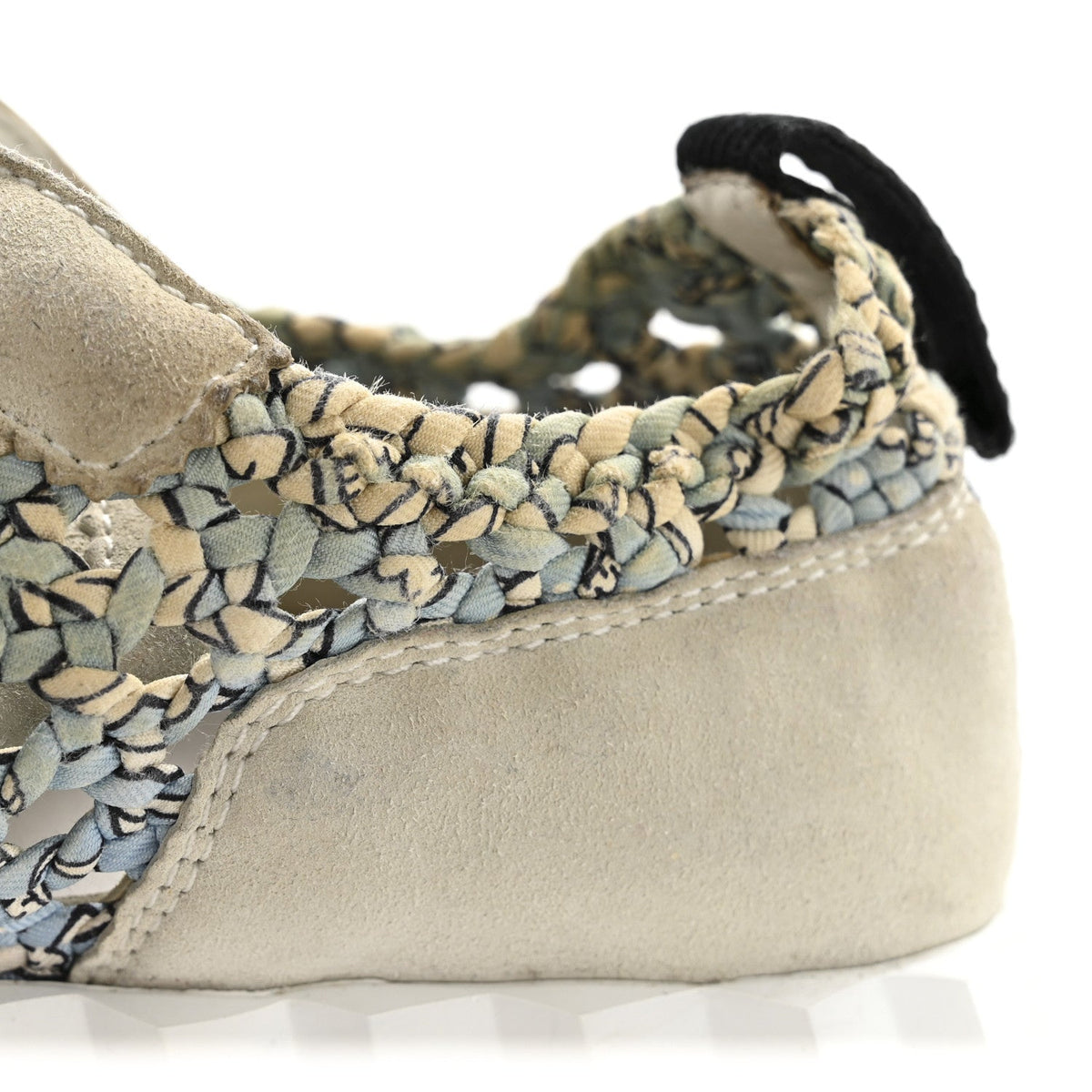 Braided Silk Suede Sneakers 35 Bleu Clair White wholesalehk.shop