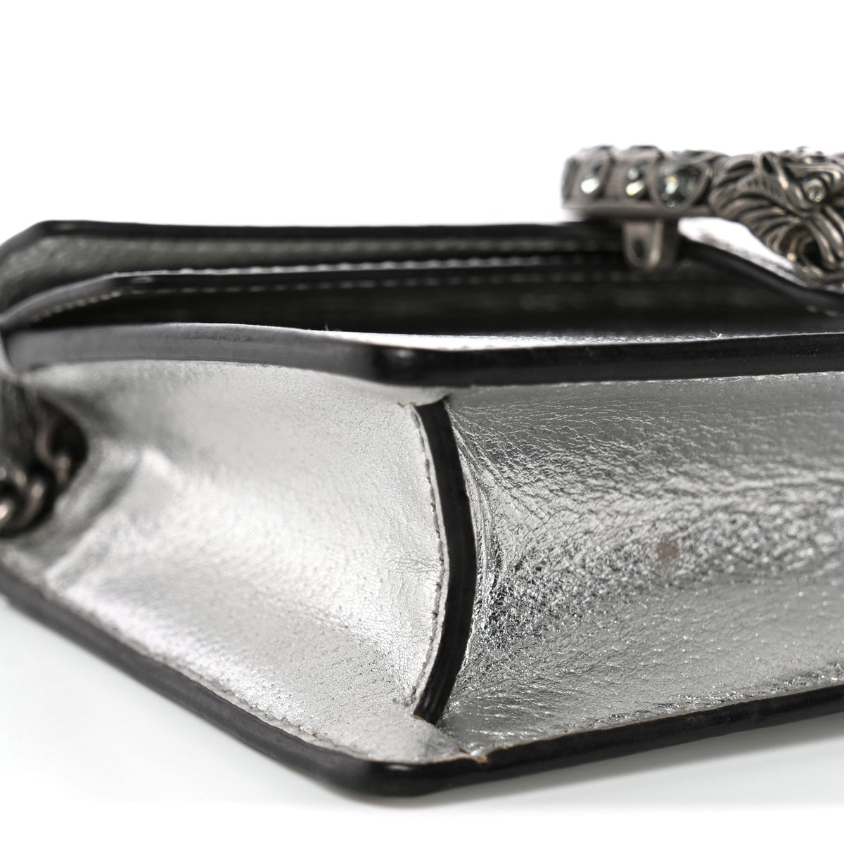 Metallic Calfskin Super Mini Dionysus Shoulder Bag Silver wholesalehk.shop