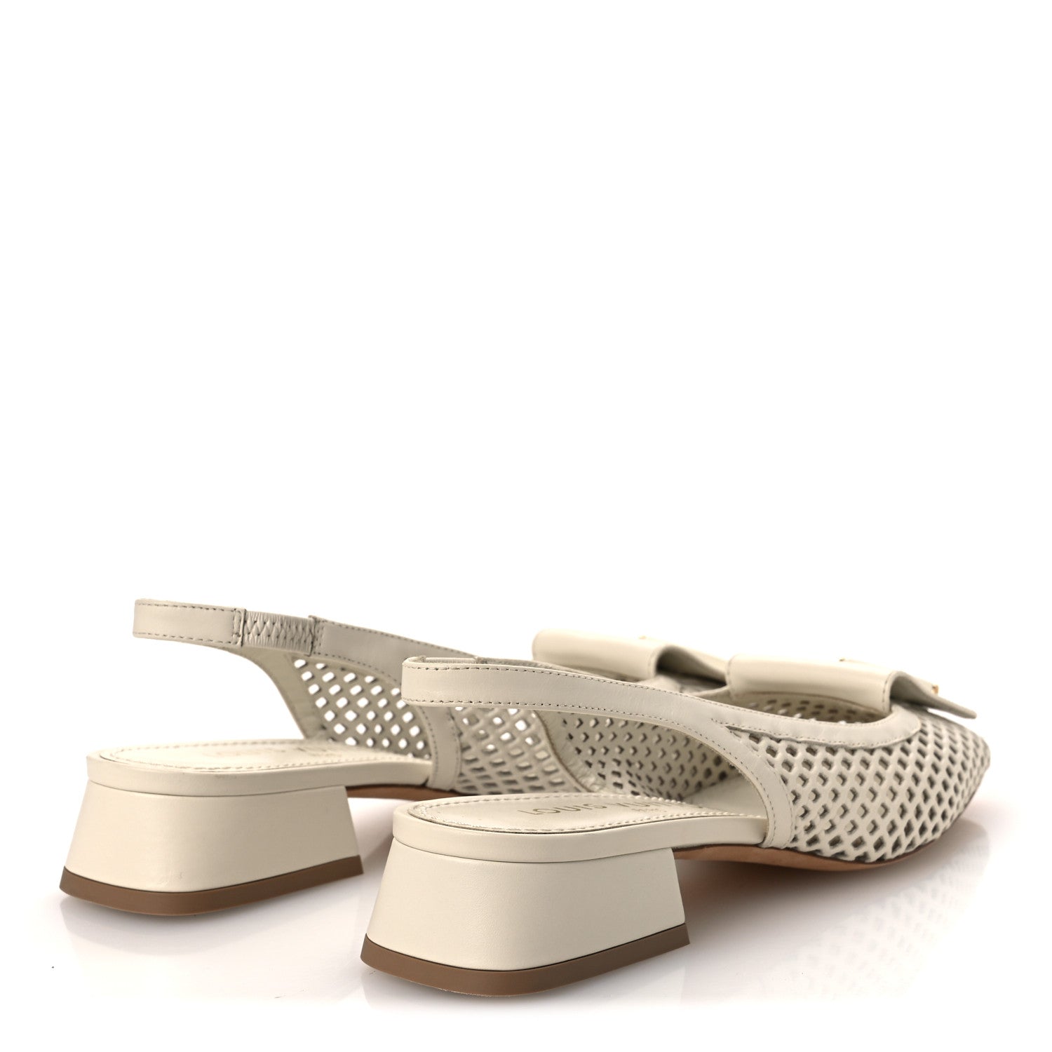 Calfskin Perforated Shake Slingback Pumps 35.5 Creme Beige £¨ Direct shipment via from wholesalehk.shop