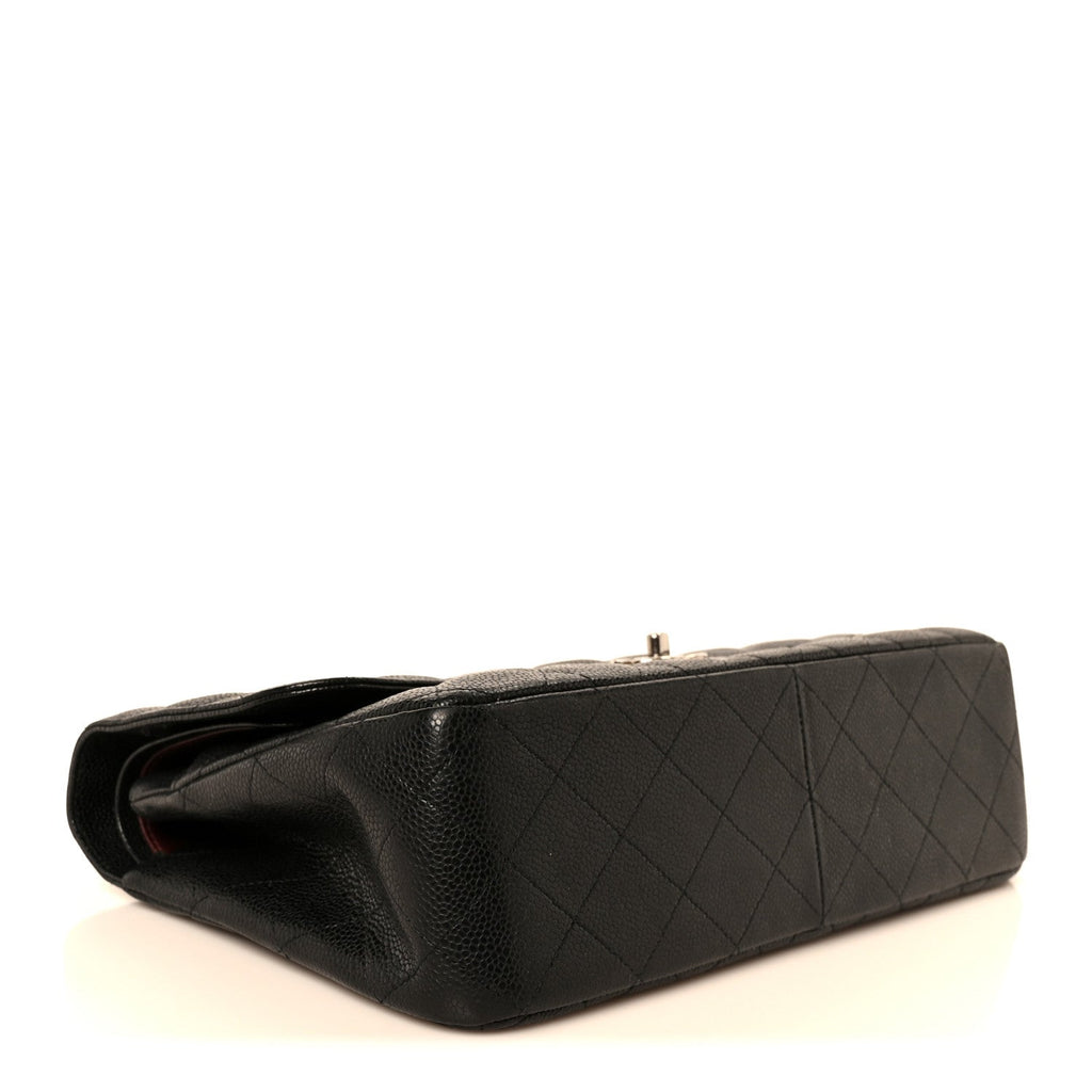 Caviar Quilted Jumbo Double Flap Black wholesalehk.shop
