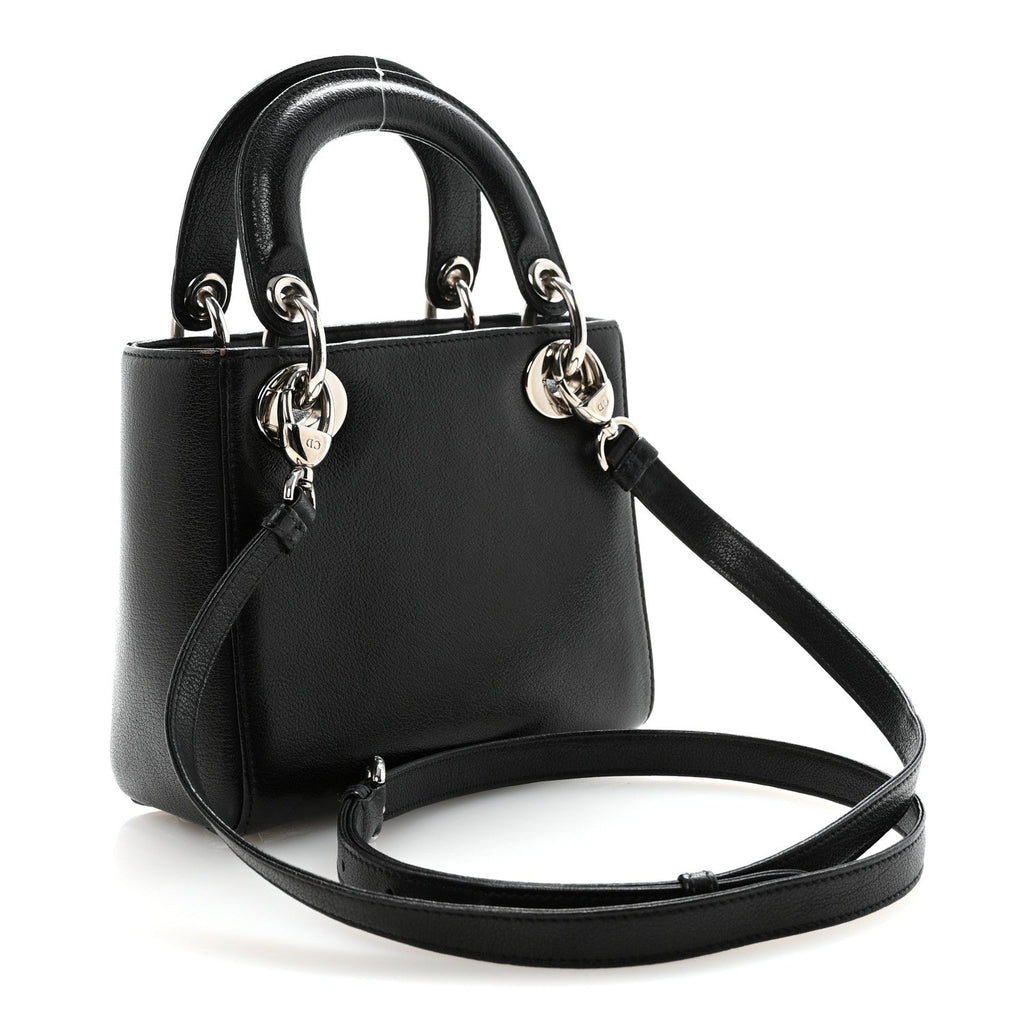 Goatskin Sequin Embroidered Mini Lady Dior Black wholesalehk.shop