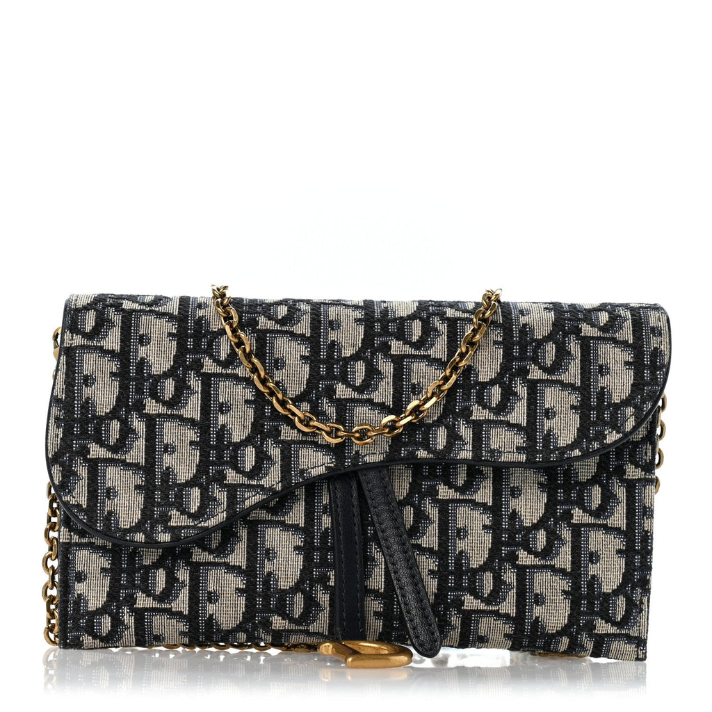 Oblique Small Saddle Chain Pouch Blue wholesalehk.shop
