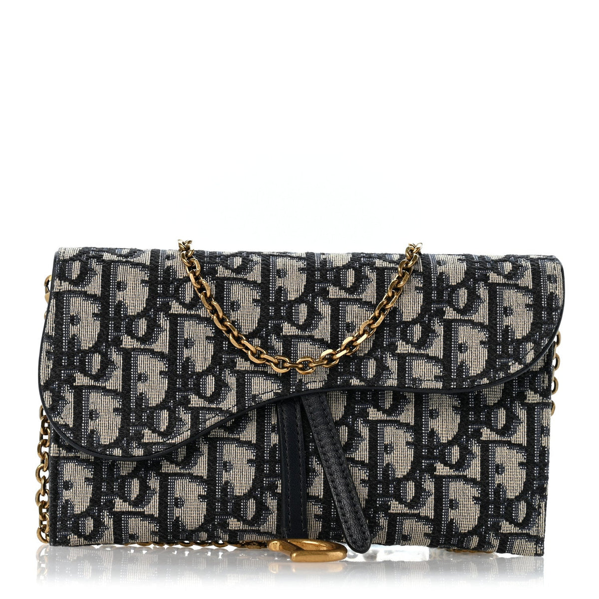 Oblique Small Saddle Chain Pouch Blue wholesalehk.shop