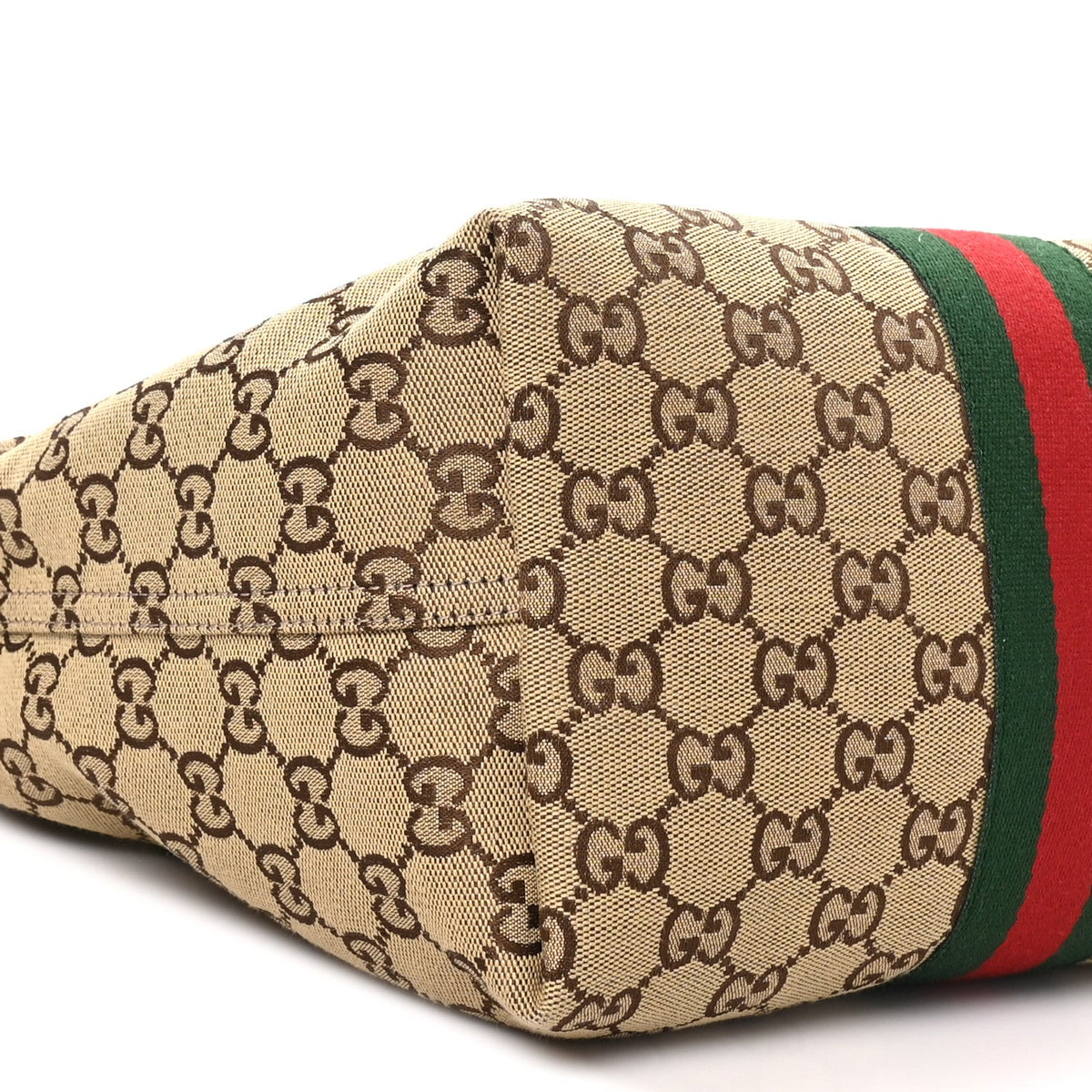 Monogram Web Small Giglio Tote Beige Dark Brown wholesalehk.shop