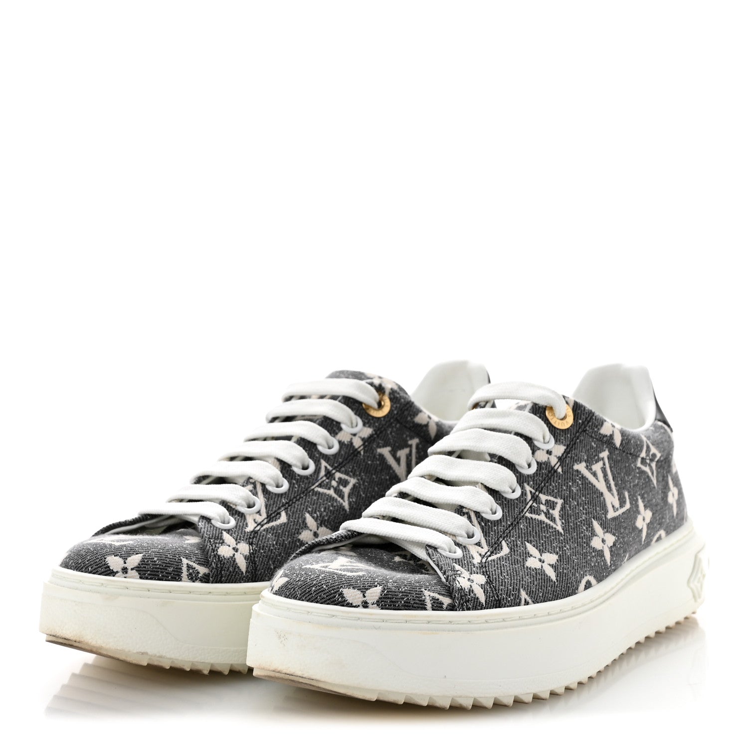 Denim Monogram Time Out Sneakers 38 £¨ Direct shipment via from wholesalehk.shop