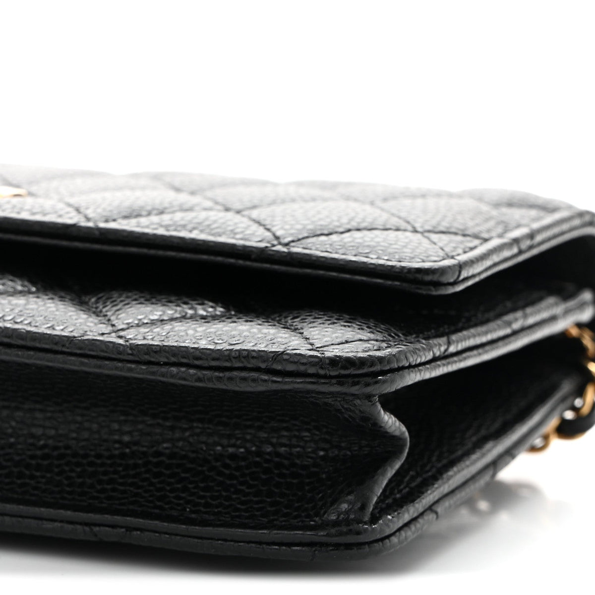 Caviar Quilted CC Turnlock Wallet On Chain WOC Black wholesalehk.shop