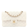 Caviar Quilted Small Double Flap White wholesalehk.shop