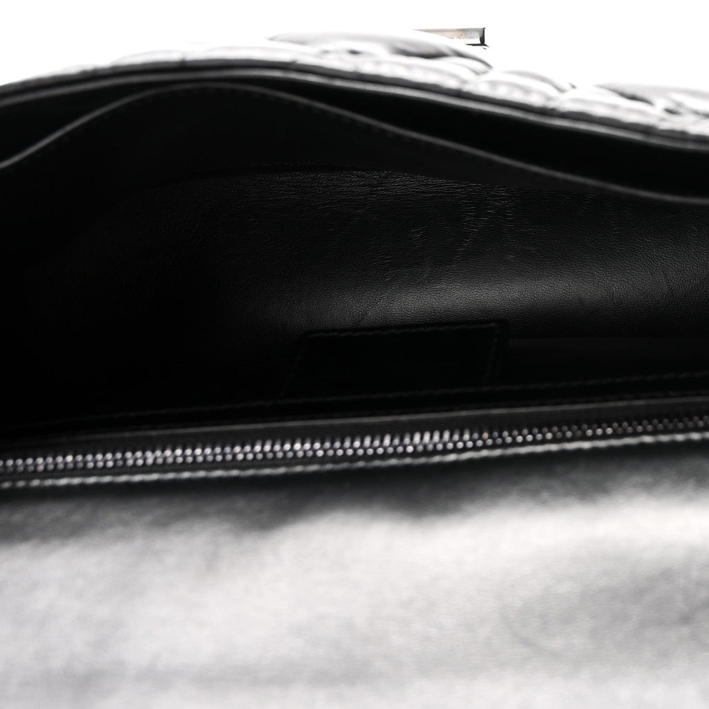 Calfskin Macrocannage Large Caro Bag Black wholesalehk.shop