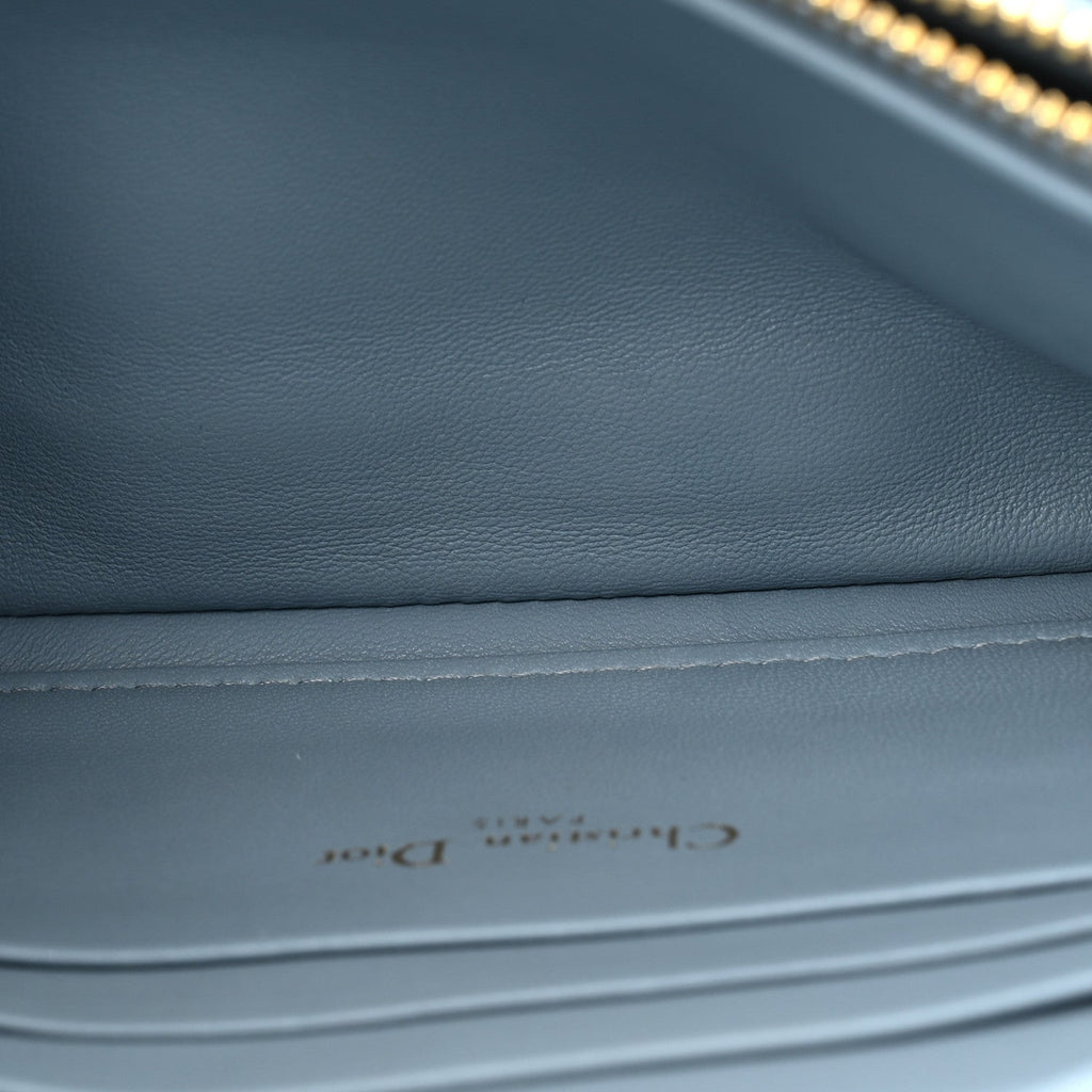 Lambskin Macrocannage Mini Dior Caro Bag Cloud Blue wholesalehk.shop