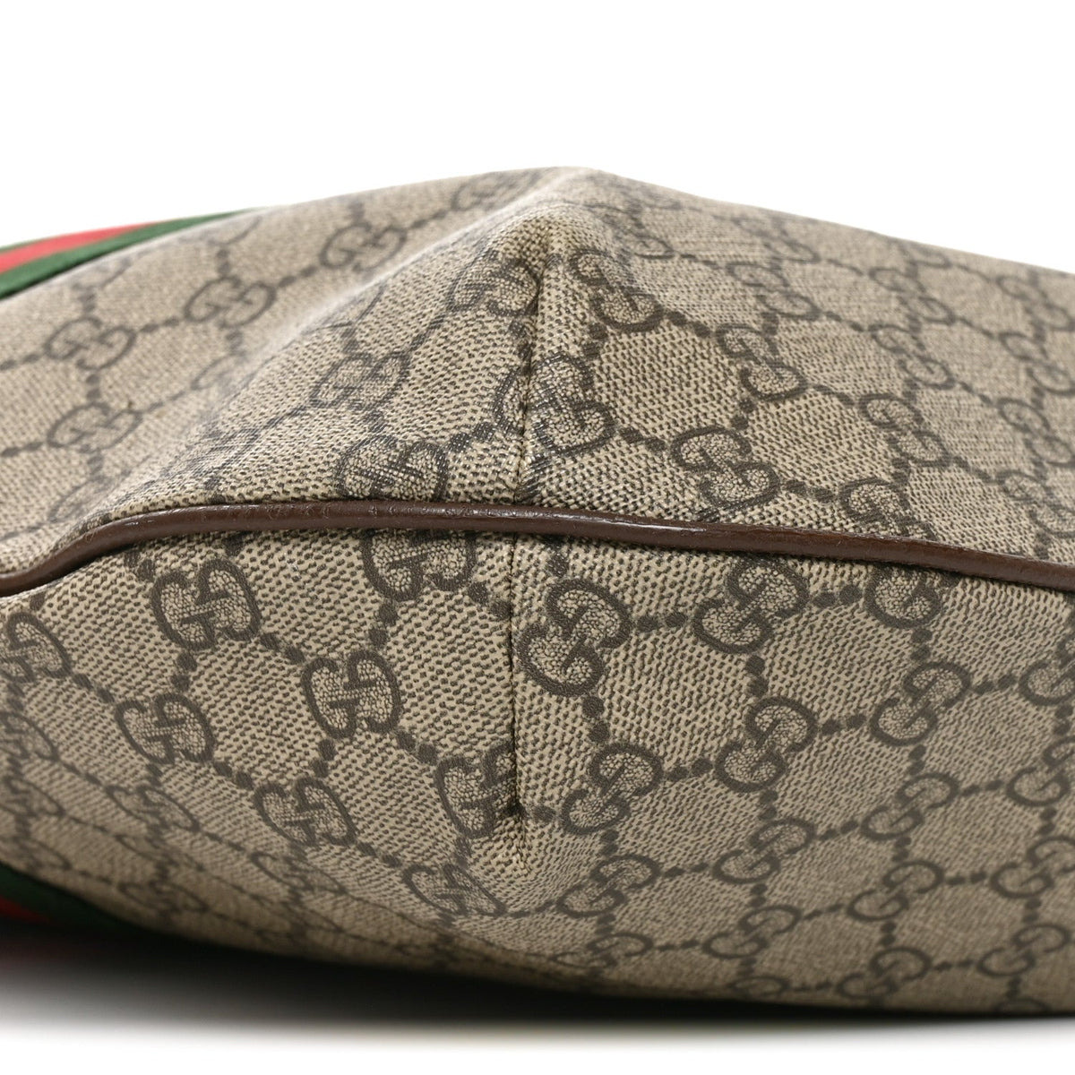 GG Supreme Monogram Web Ophidia Half Moon Hobo Brown wholesalehk.shop