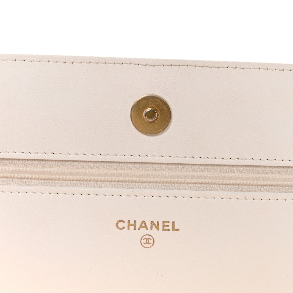 Lambskin Quilted Romance Wallet On Chain WOC White wholesalehk.shop