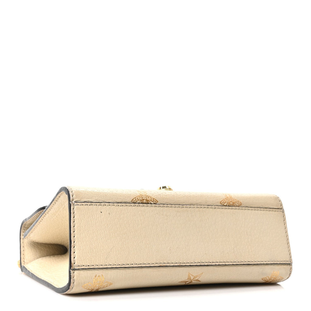 Grained Calfskin Bee Star Small Padlock Shoulder Bag White £¨ Direct shipment via from wholesalehk.shop