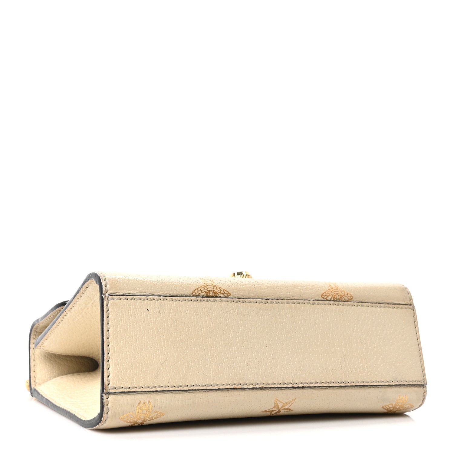 Grained Calfskin Bee Star Small Padlock Shoulder Bag White £¨ Direct shipment via from wholesalehk.shop