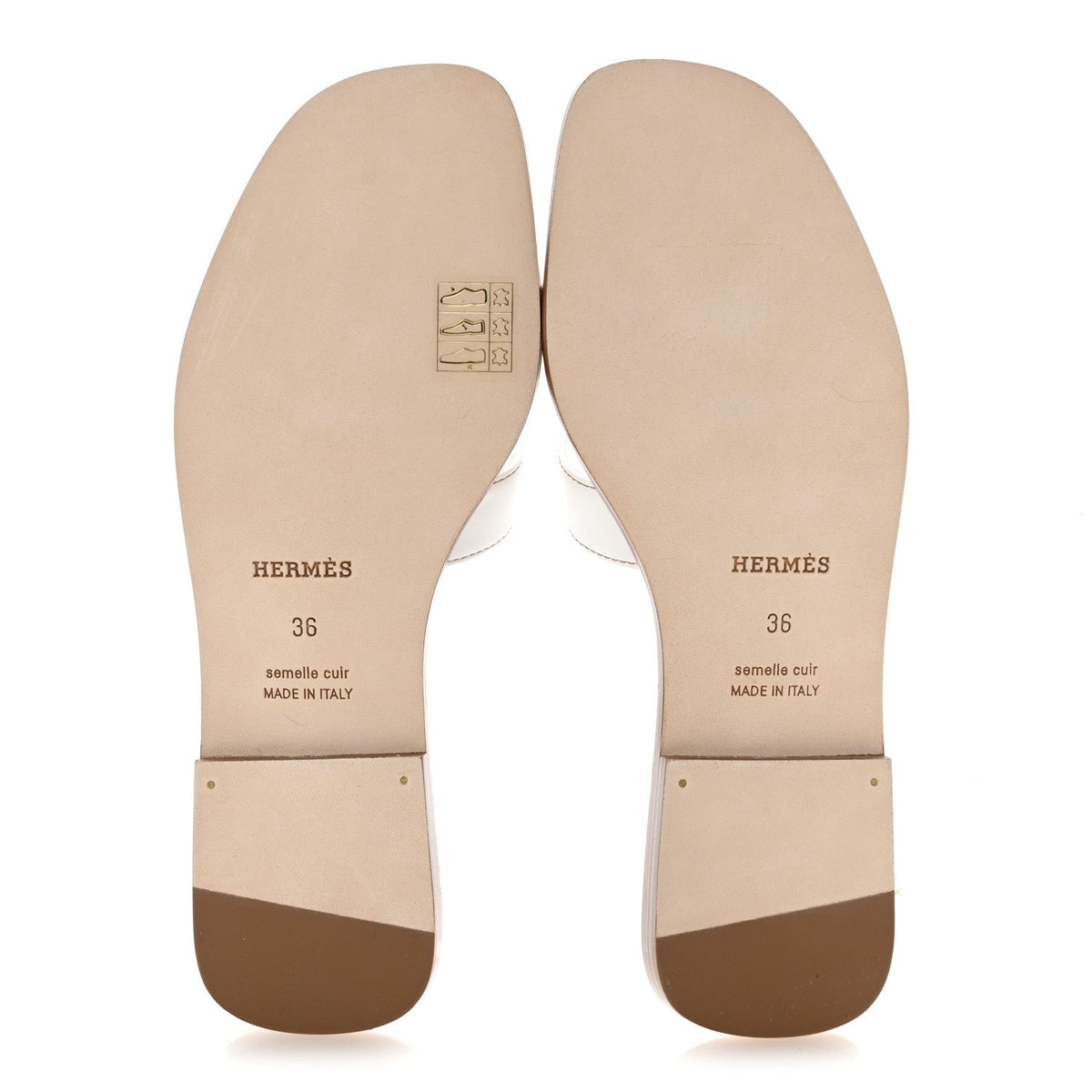 Box Calfskin Oran Sandals 36 White wholesalehk.shop