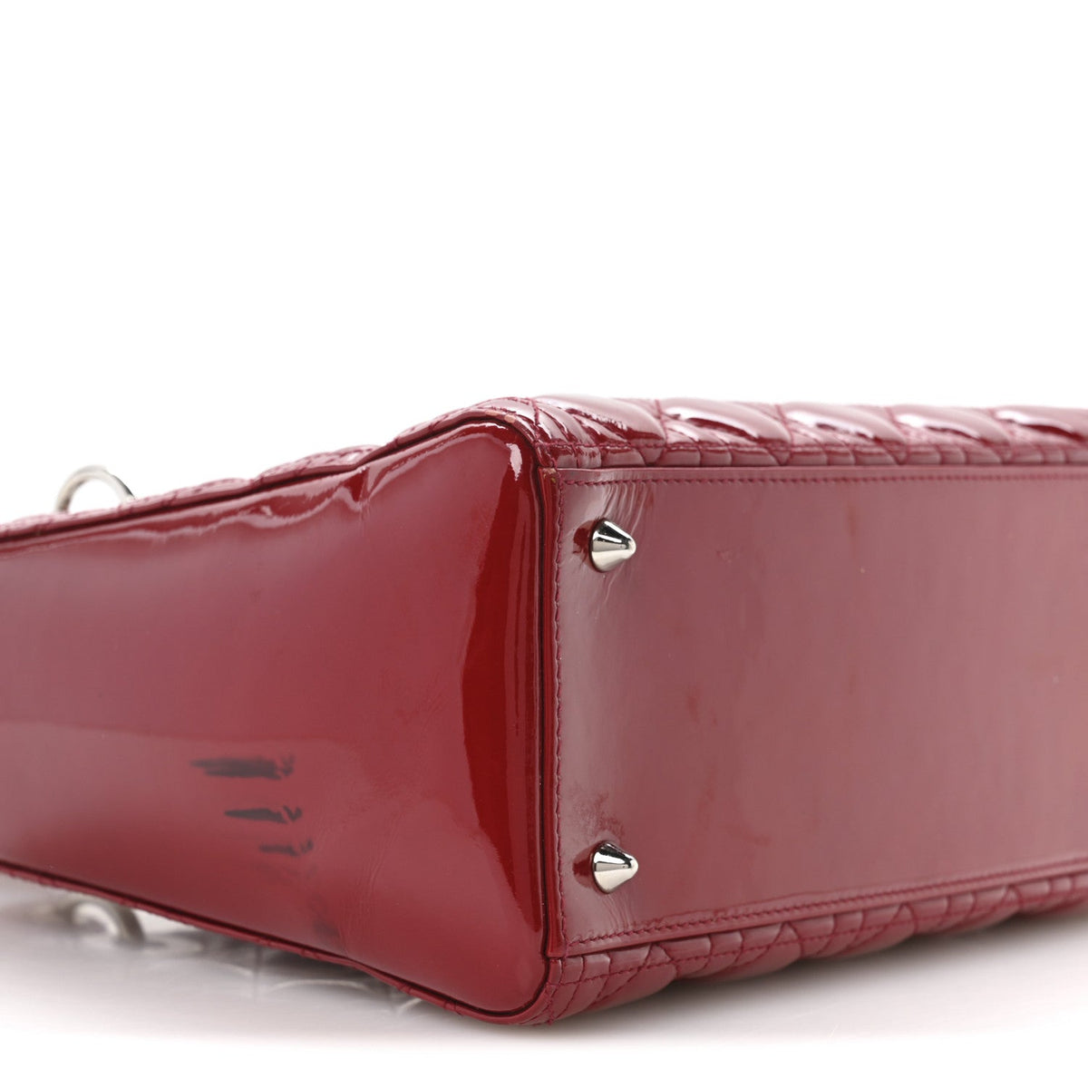 Patent Cannage Medium Lady Dior Red wholesalehk.shop