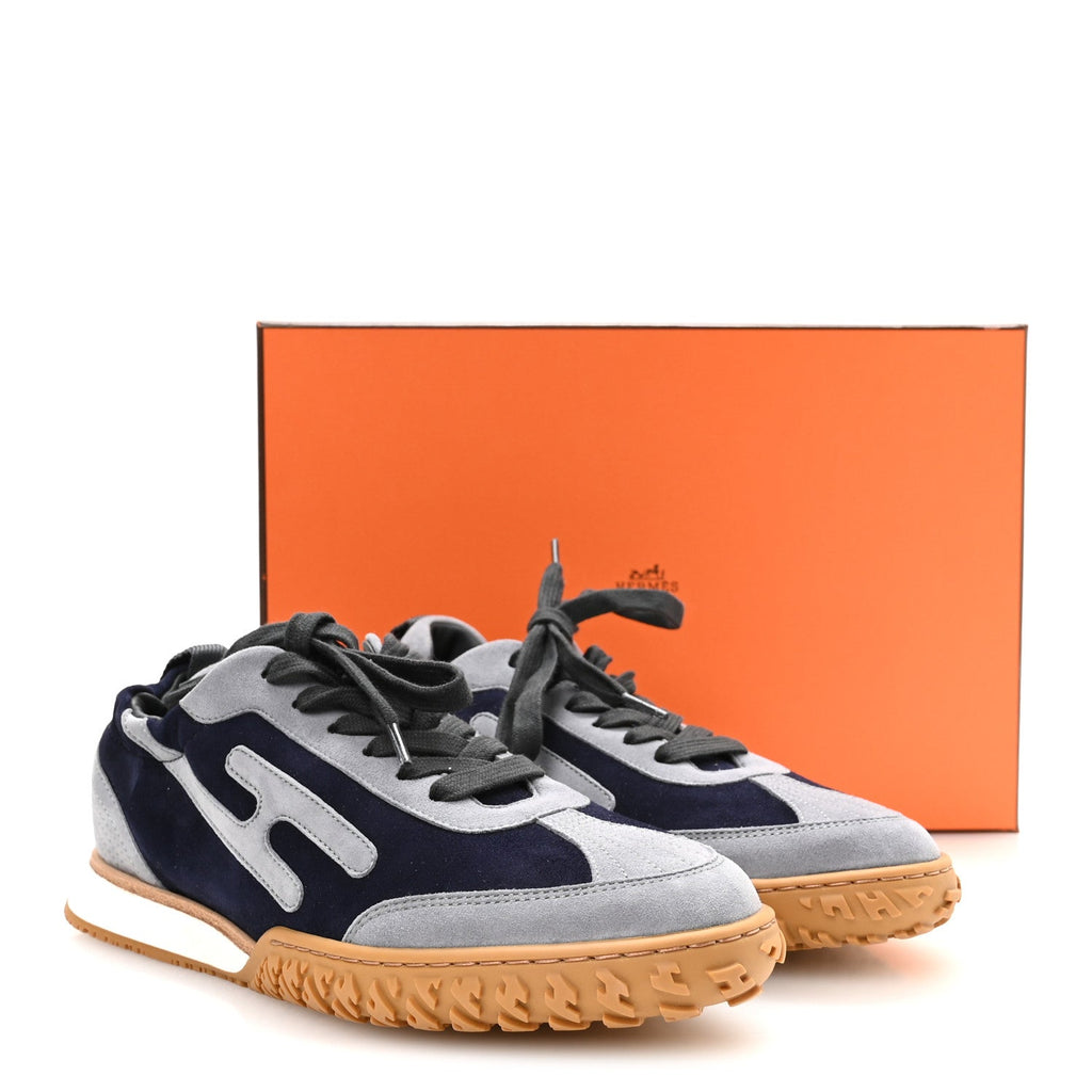 Suede Goatskin Jet Sneakers 37 Marine Gris Orage wholesalehk.shop