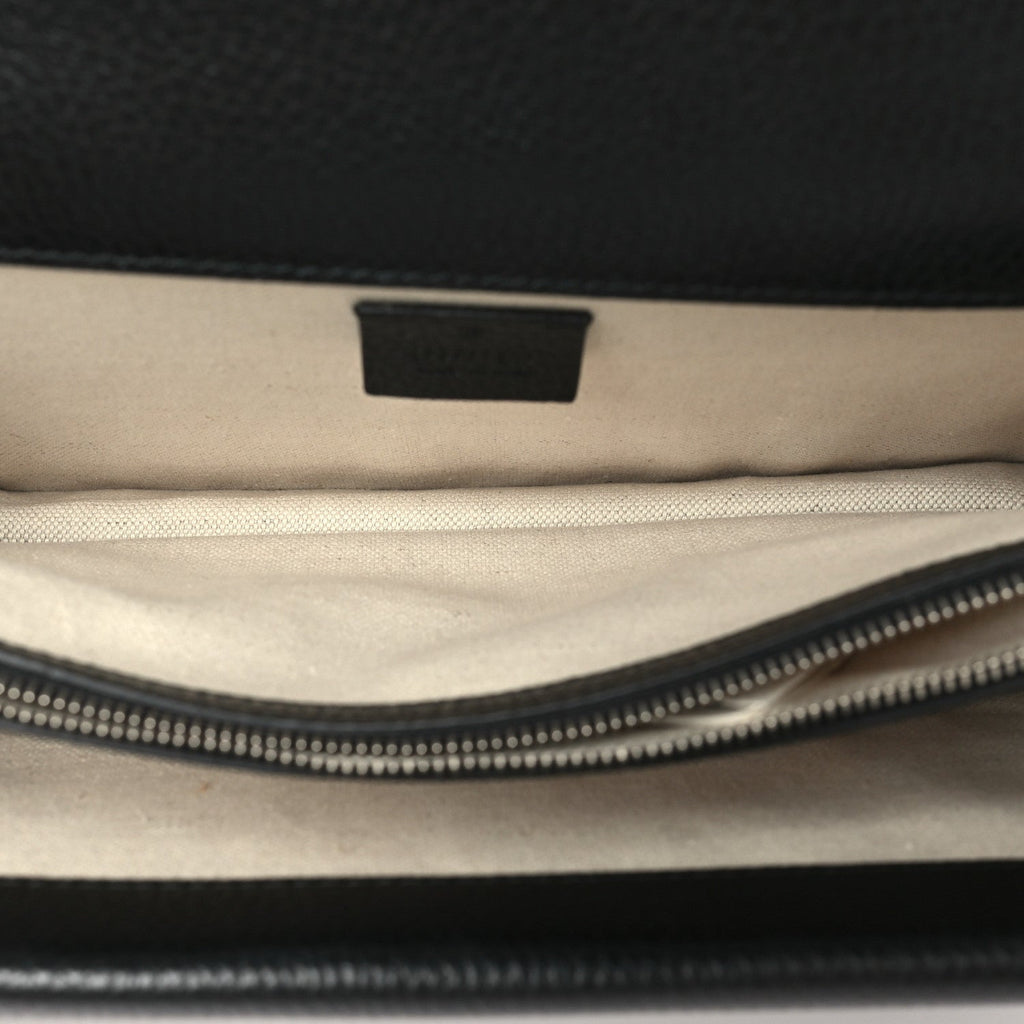 Pebbled Calfskin Small Dionysus Shoulder Bag Black wholesalehk.shop