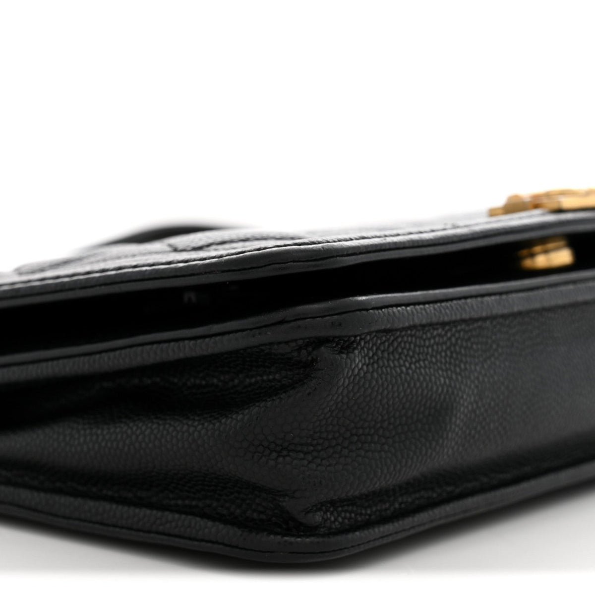 Caviar Quilted Boy Wallet On Chain WOC Black wholesalehk.shop