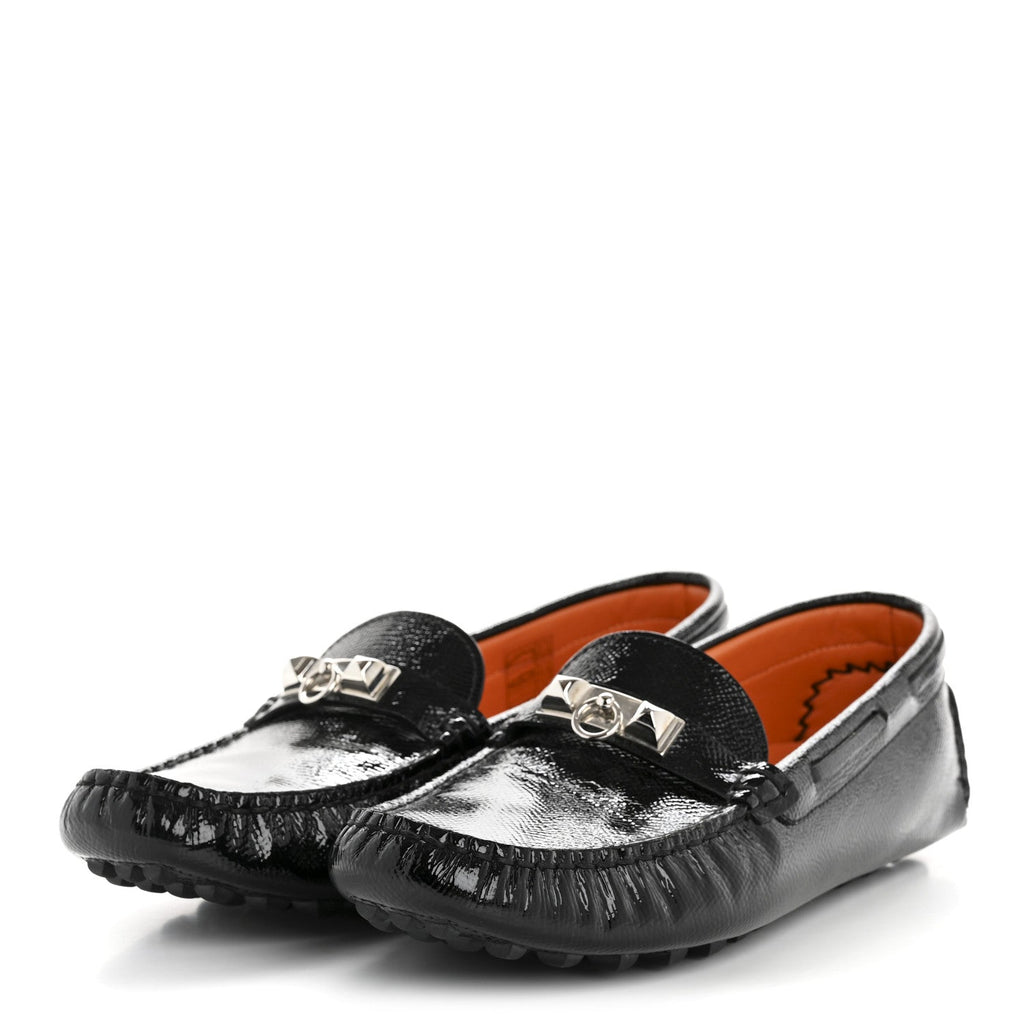 Patent Epsom Womens Irving Driving Moccasin Loafers 37 Black wholesalehk.shop