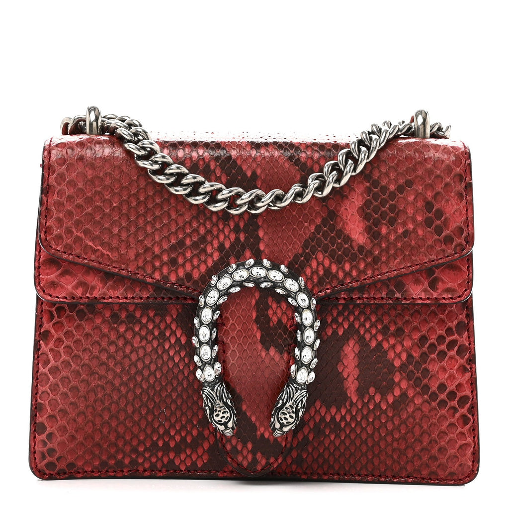 Snakeskin Mini Dionysus Shoulder Bag Red wholesalehk.shop