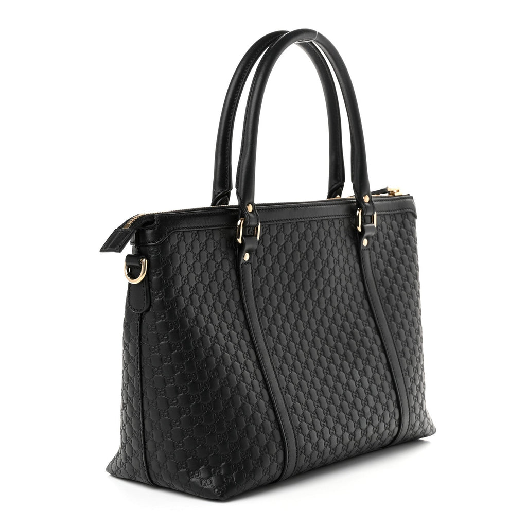Soft Microguccissima Small Zippered Satchel Black £¨ Direct shipment via from wholesalehk.shop