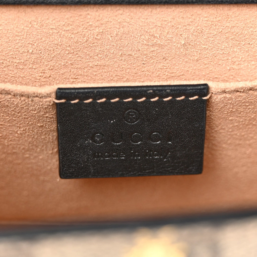 GG Supreme Monogram Bees Small Padlock Shoulder Bag Black £¨ Direct shipment via from wholesalehk.shop