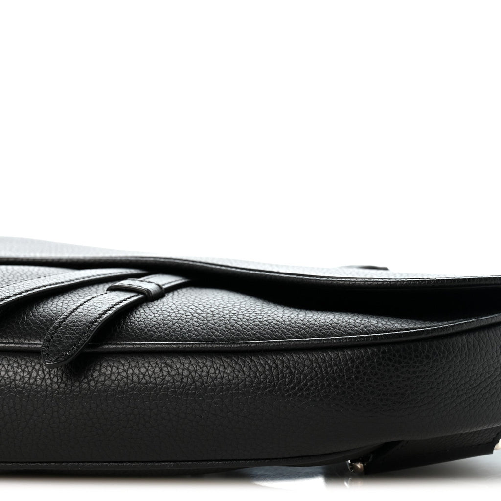 Grained Calfskin Kim Jones Saddle Bag Black wholesalehk.shop