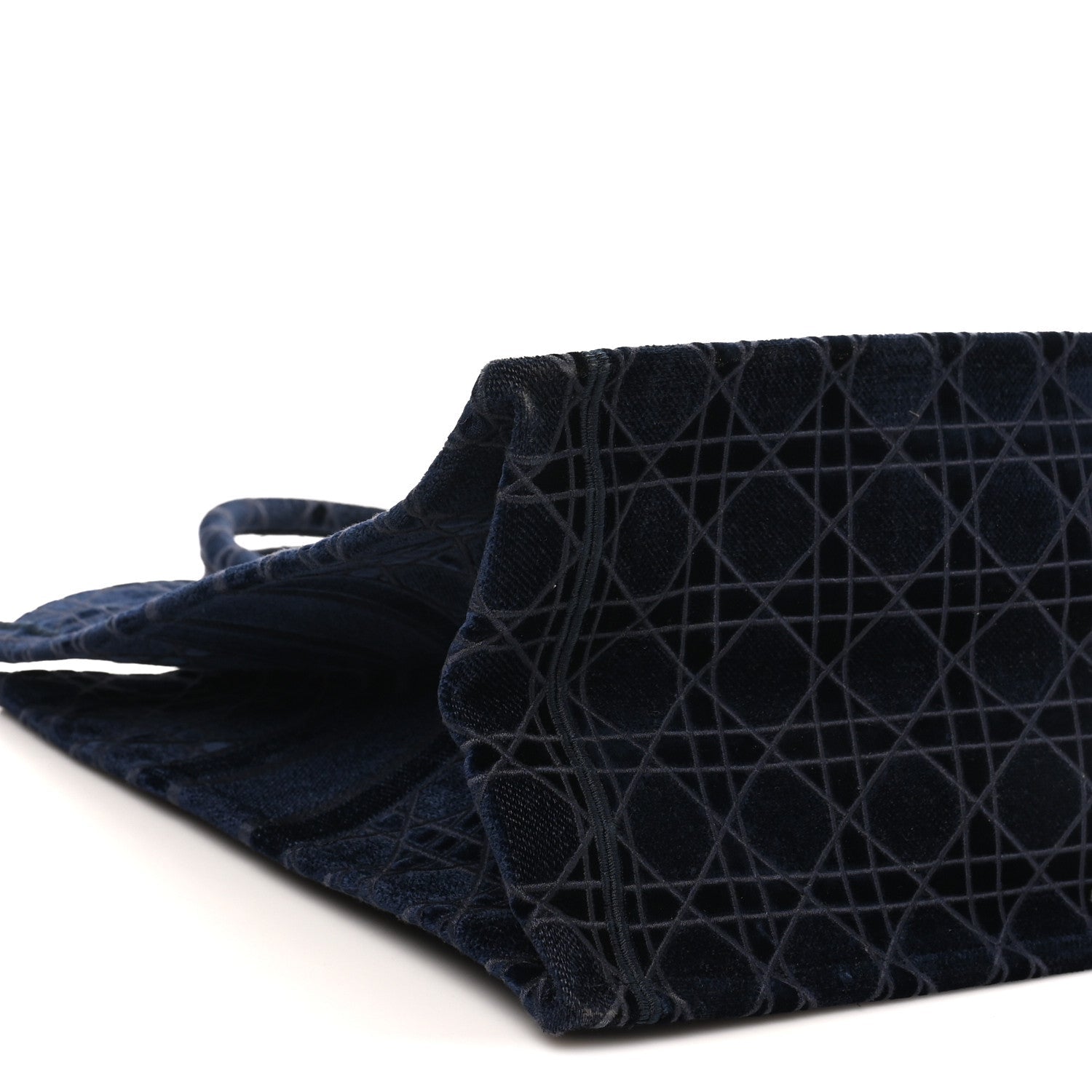 Velvet Cannage Large Book Tote Navy Blue £¨ Direct shipment via from wholesalehk.shop