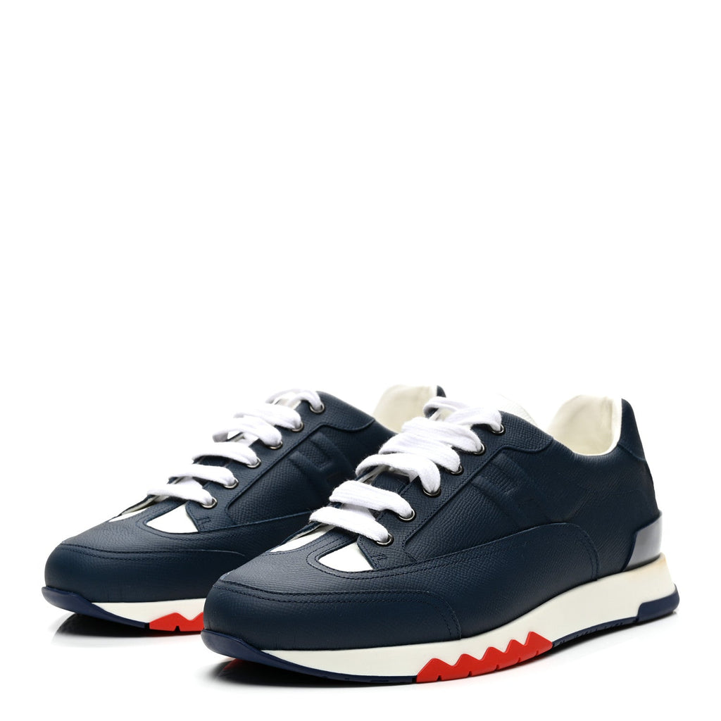 Epsom Calfskin Mens Trail Sneakers 42 Indigo White wholesalehk.shop