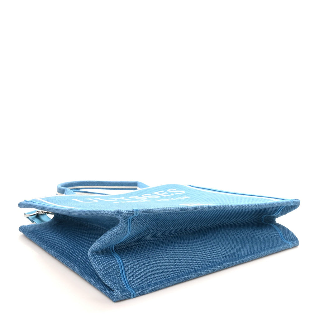 Canvas Embroidered Medium Ulysses Book Tote Blue £¨ Direct shipment via from wholesalehk.shop