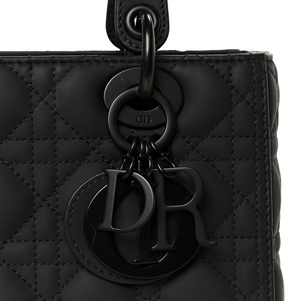Ultra Matte Calfskin Cannage Medium Lady Dior Black wholesalehk.shop