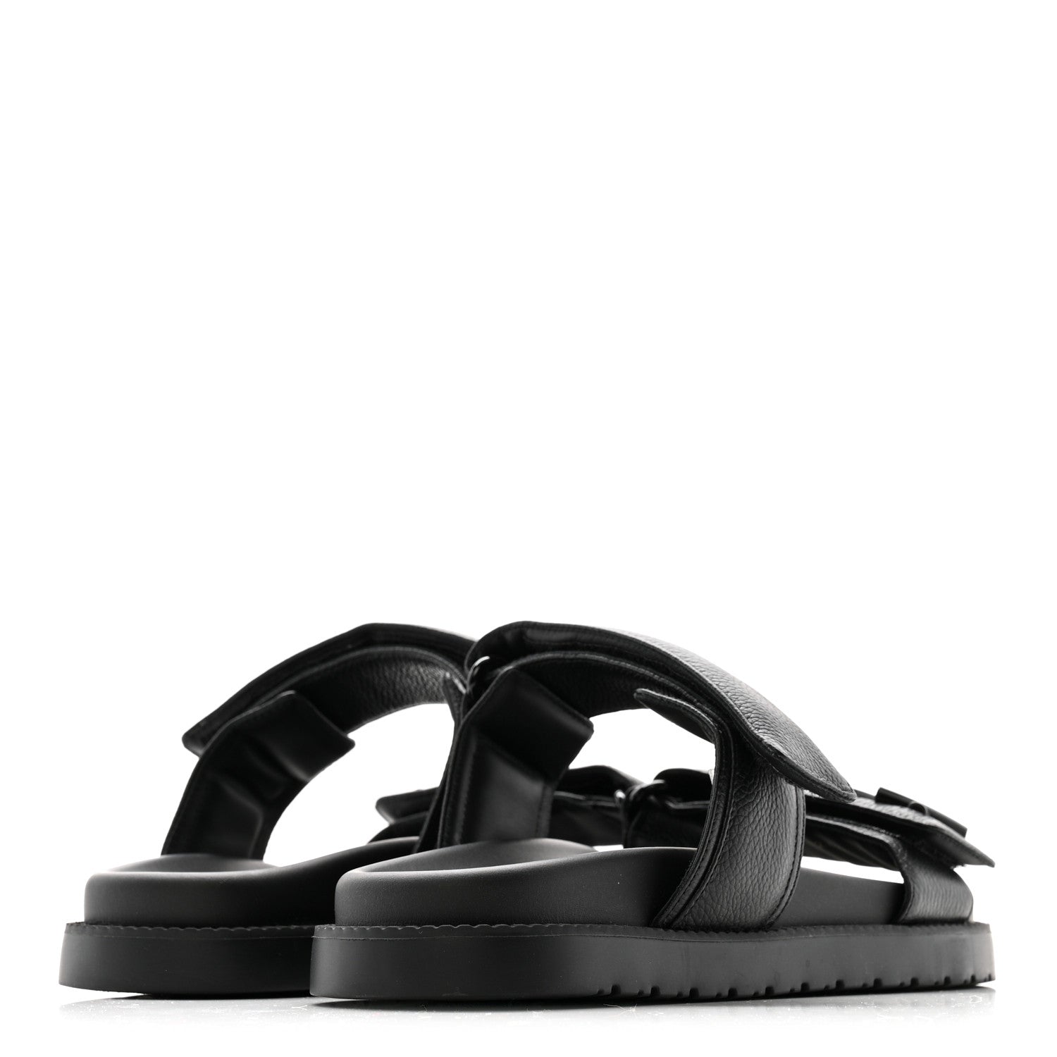 Grained Calfskin Sunset Comfort Flat Sandals 38 Black £¨ Direct shipment via from wholesalehk.shop
