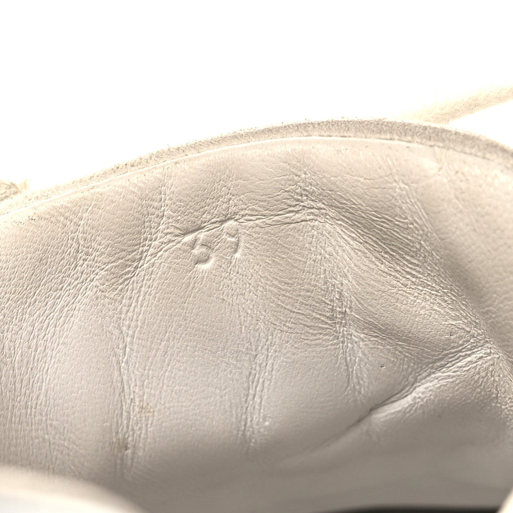 Calfskin Suede Goatskin Bouncing Sneakers 39 White wholesalehk.shop