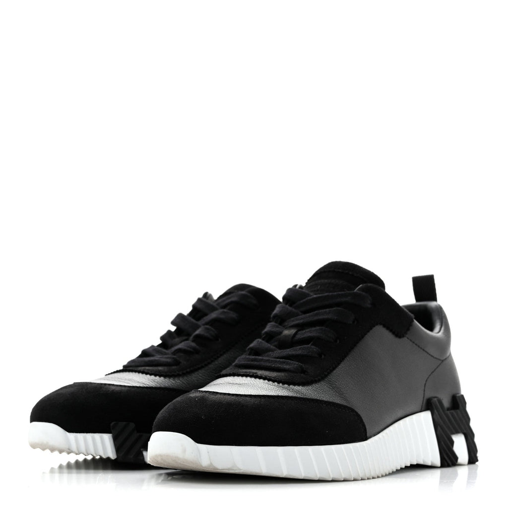 Goatskin Suede Goatskin Bouncing Sneakers 37 Black wholesalehk.shop