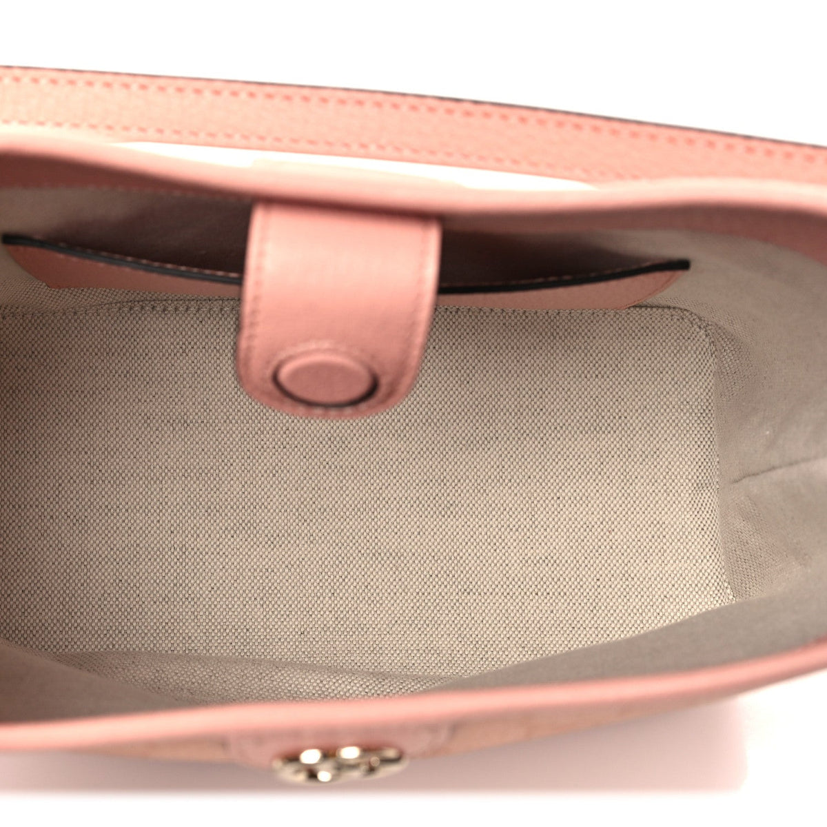 GG Supreme Monogram Textured Dollar Calfskin Web Small Ophidia Bucket Shoulder Bag Rose Pink wholesalehk.shop