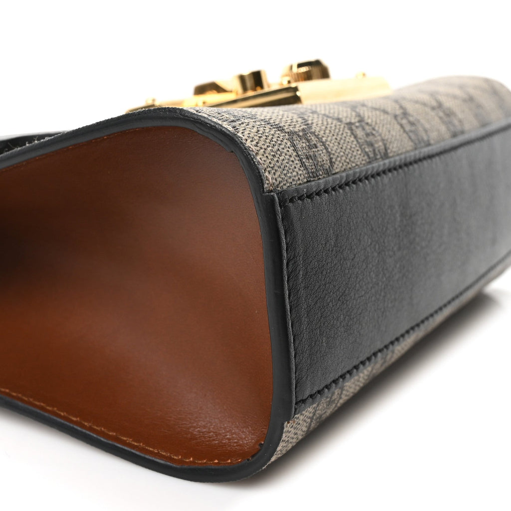 GG Supreme Monogram Calfskin Small Padlock Shoulder Bag Beige Black Cuir £¨ Direct shipment via from wholesalehk.shop
