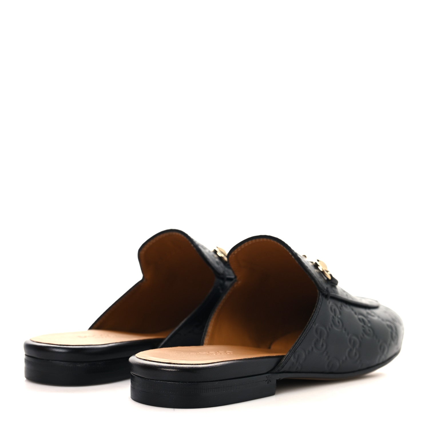 Glamour Calfskin Guccissima Womens Princetown Slippers 37.5 Black £¨ Direct shipment via from wholesalehk.shop