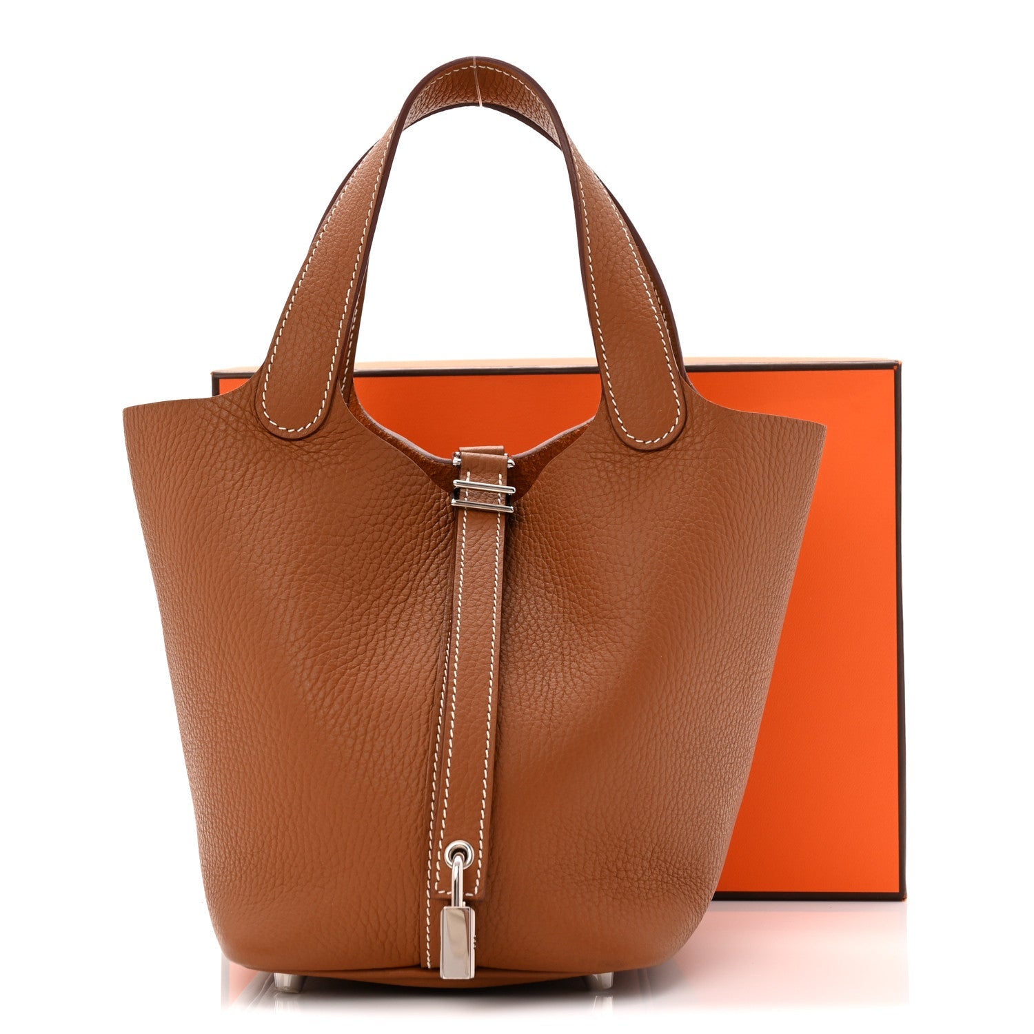 Taurillon Clemence Picotin Lock 18 PM Gold £¨ Direct shipment via from wholesalehk.shop