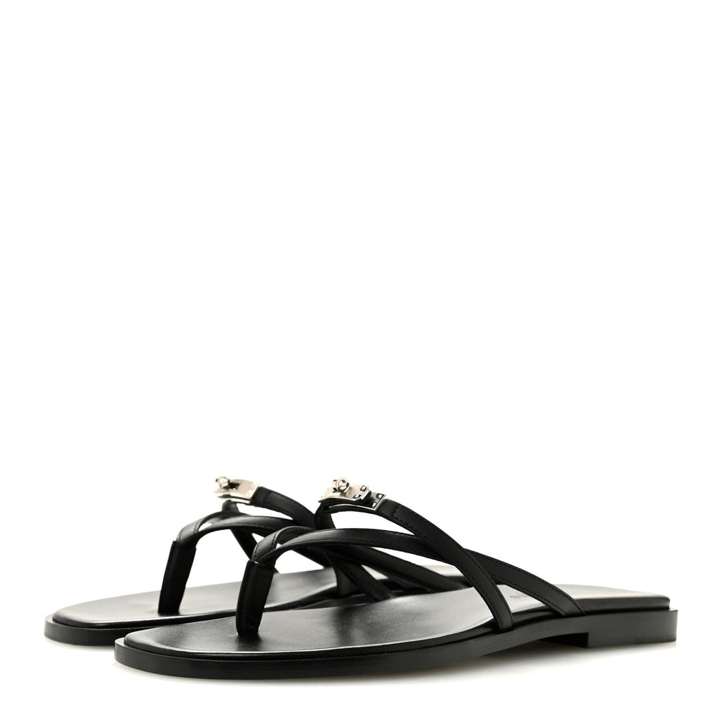 Calfskin Miss Sandals 36 Black wholesalehk.shop